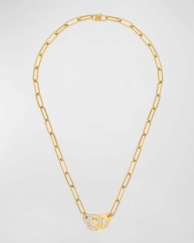 Menottes Dinh Van Necklace with Diamonds